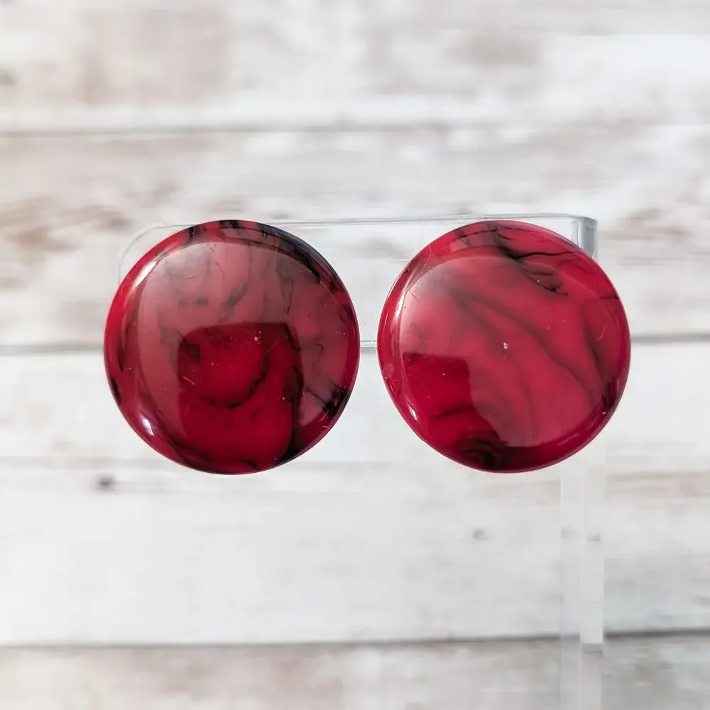 Vintage Clip On Earrings - 1 & 1/8